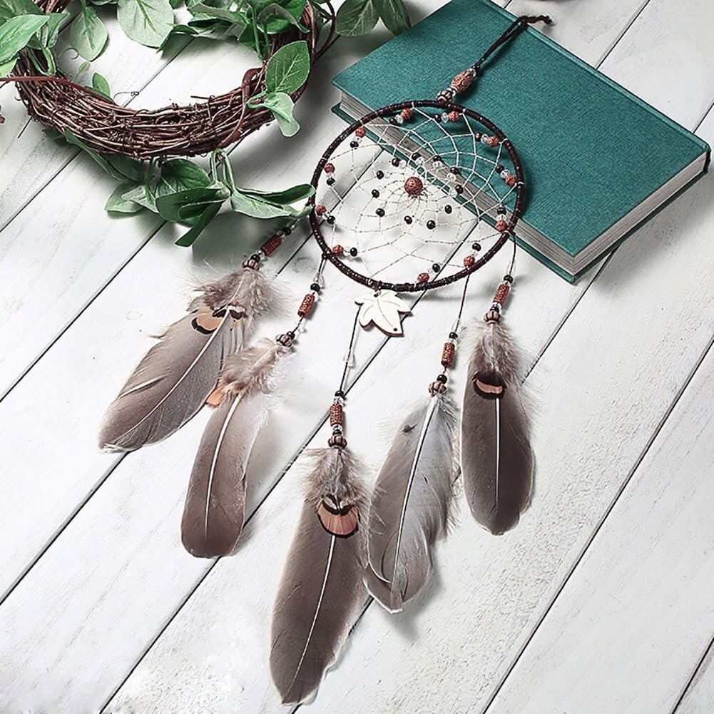 Vintage Indian Dream Catcher Dream Catcher Luonnollinen höyhenen auton seinäkoristeet tytölle poikalapselle - ruskea hinta ja tiedot | Sisustuspaneelit | hobbyhall.fi