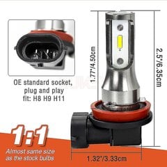 2kpl H8 H11 H9 led-sumuvalot lampun polttimo Nissan Qashqai J10 J11 X Trail T31 T32 Tiida Pathfinder Murano Note Juke hinta ja tiedot | Polttimot | hobbyhall.fi