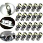 20 kpl W5w T10 Led polttimot - 8smd 12v 6000k - 168 Led Car Map Dome Lights hinta ja tiedot | Polttimot | hobbyhall.fi