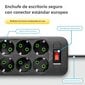 EU Plug AC Power Strip Multi-Touch jatkojohdon sähköpistoke 4 USB-portilla Pikalataus-monitoimiverkkosuodatin hinta ja tiedot | Kytkimet ja pistorasiat | hobbyhall.fi