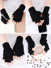 SATINIOR 3 Paria Half Finger Gloves Winter Fingerless Gloves Neulotut hanskat miehille Naisille hinta ja tiedot | Työkäsineet | hobbyhall.fi