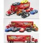 7kpl autoja 2 Lightning Mcqueen Racer Car&Mack Truck Kids Lelukokoelmasetti Lahjat hinta ja tiedot | Pienoismallit | hobbyhall.fi