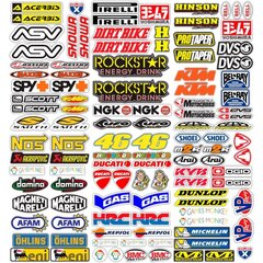 Moottoripyörä tarrat sponsorit 113 tarraa motocross grafiikka pyörä 36x33 cm hinta ja tiedot | Moottoripyörien lisätarvikkeet | hobbyhall.fi