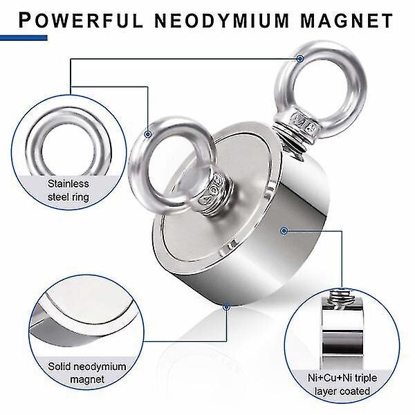 Neodyymimagneetti / kalastusmagneetti 65 kg tarttuva voima 10 metrin köysi hinta ja tiedot | Onkipainot | hobbyhall.fi