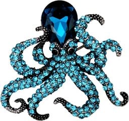 Korut Crystal Creepy Octopus Pin Rintaneula Halloween Puku Asusteet Juhla Naiset Teinityttö Sininen hinta ja tiedot | Rintakorut | hobbyhall.fi