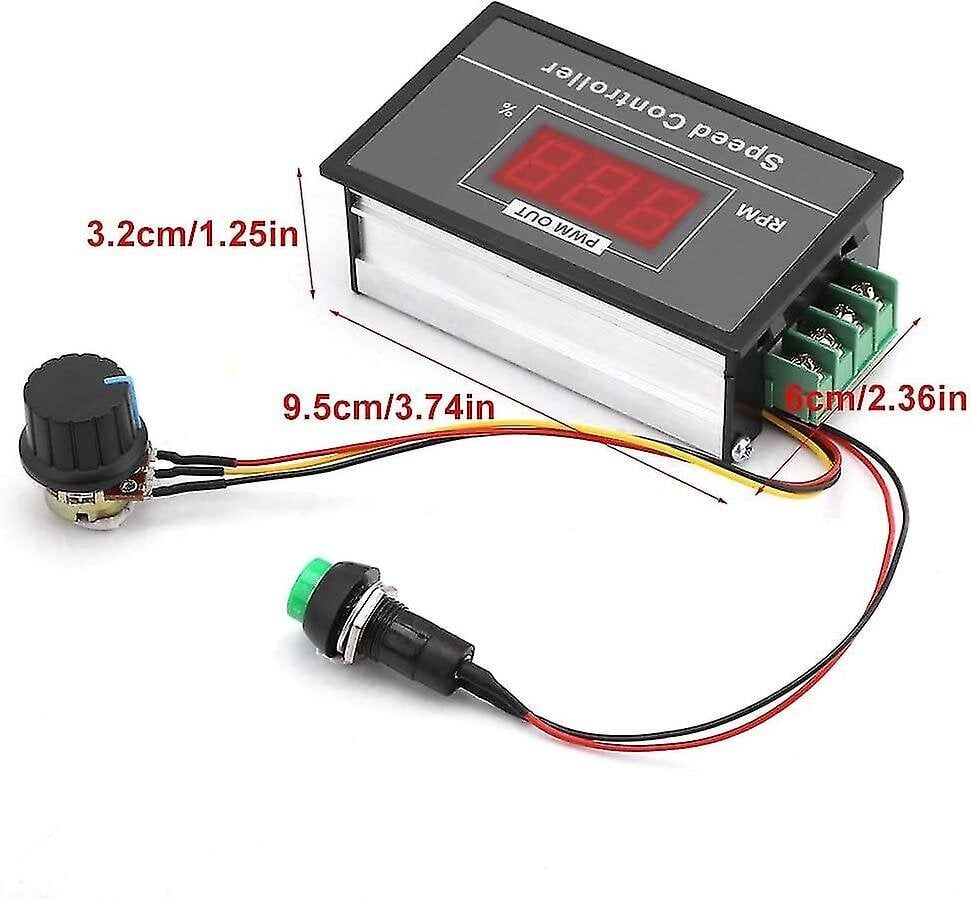 Nopeussäädin - 12v 24v tasavirtamoottorin ohjain 6-60v 36v 48v 30a Pwm Dc moottorin nopeudensäädin käynnistyksen pysäytyskytkin hinta ja tiedot | Ohjain- ja laajennuskortit | hobbyhall.fi