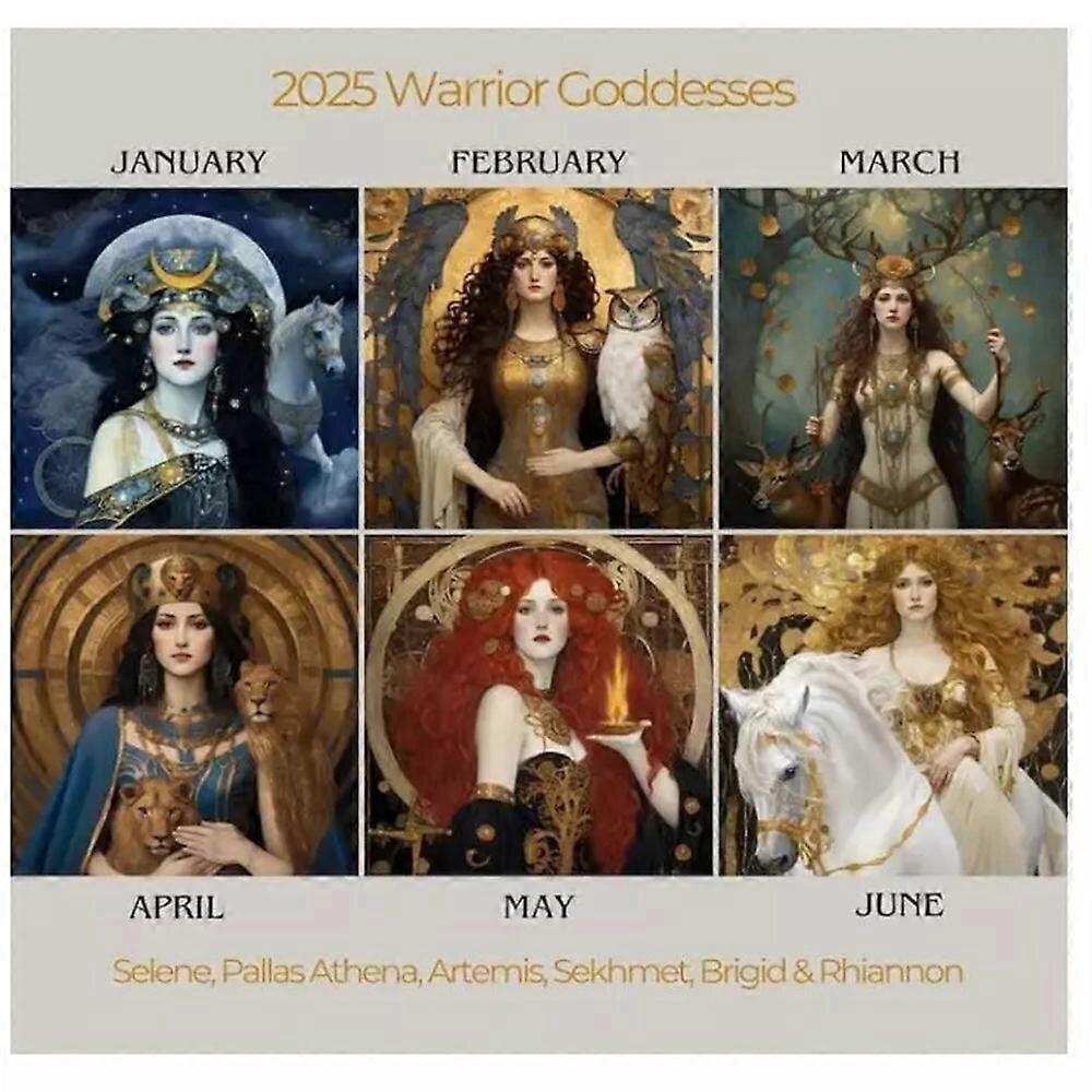 Warrior Goddess 2025 Moon Phase -kalenteri, 2025 seinäkalenteri, jossa 12 kuukautta hinta ja tiedot | Kalenterit ja muistikirjat | hobbyhall.fi