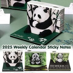 3D Panda Muistio 2025 Viikkokalenteri Muistiinpanot Creative Desktop Note -lahja hinta ja tiedot | Kalenterit ja muistikirjat | hobbyhall.fi