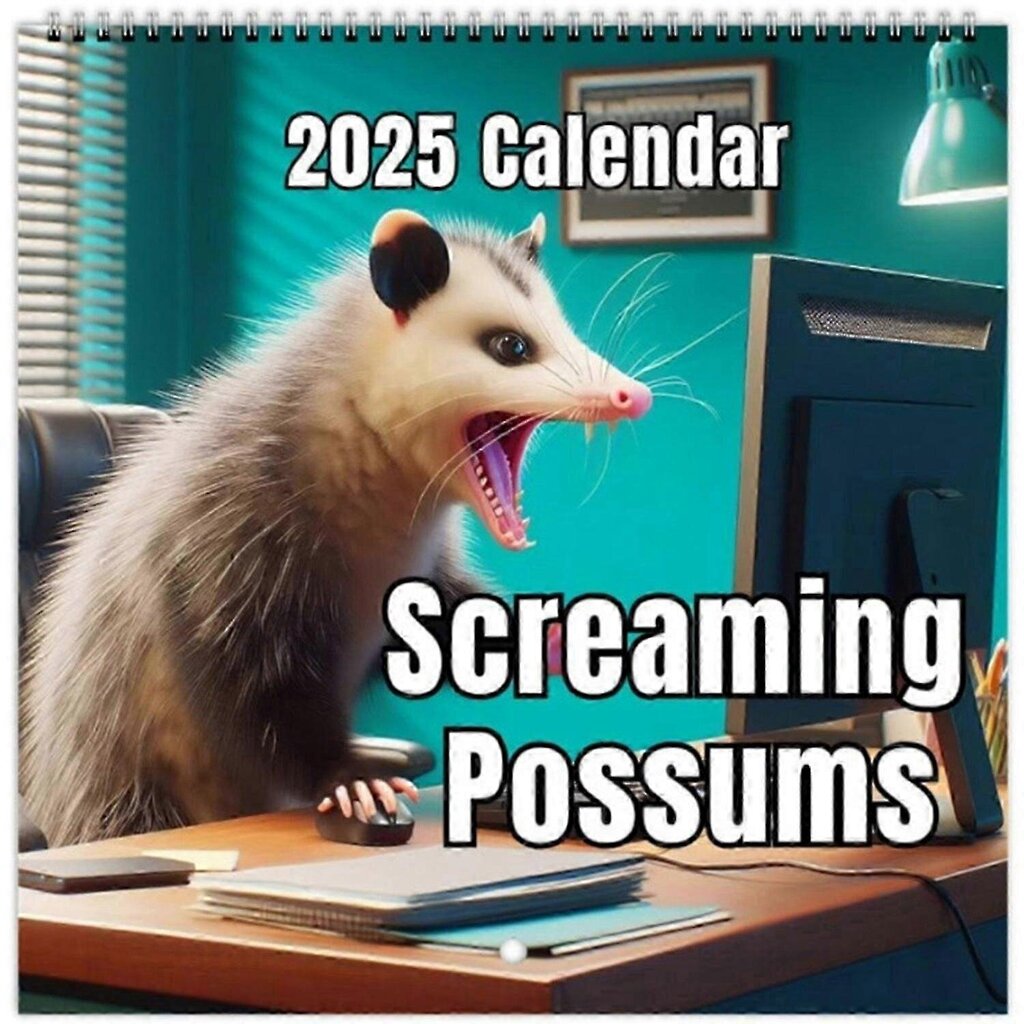 2025 Hauska Screaming Possums Kalenteri, Suuri 2025 Paksu Paperi Possums Seinäkalenteri, Kierresidottu Pos jn hinta ja tiedot | Kalenterit ja muistikirjat | hobbyhall.fi