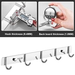 Koukut 14 tuuman SUS304 ruostumattomasta teräksestä valmistettu naulakko Takkiteline Hattuteline Pyyhehylly Seinään kiinnitettävä vaateteline takkeille, hatuille, huiveille, avaimille hinta ja tiedot | Sohvaryhmät | hobbyhall.fi