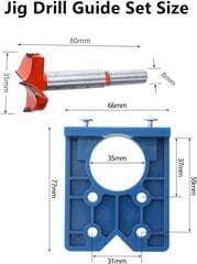 35 mm:n saranan jigisarjat Piilosarana Forstner-poranteräsarjat Porauksen paikannustyökalut kaapin saranoihin ja asennuslevyihin, puuntyöstöön hinta ja tiedot | Sohvaryhmät | hobbyhall.fi