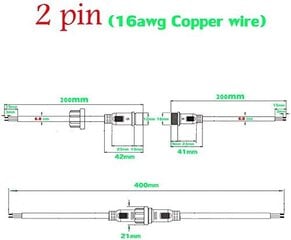 IP65 vedenpitävät sähköliittimet, 2-nastainen, 2-sydäminen urospuolinen naarasliitin LED-liitin, 16AWG 20cm jatkokaapeli sisätilojen LED-nauhavaloihin (5 paria) hinta ja tiedot | Sohvaryhmät | hobbyhall.fi