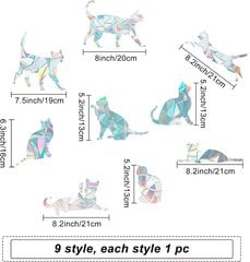 tyyliä kissan ikkunat kiinnittyvät staattisiin sateenkaarilasitarroihin ikkunoiden varoitustarrat Auringonsieppaaja koristeet tarttumattomat prismaattiset vinyylit hinta ja tiedot | Sohvaryhmät | hobbyhall.fi