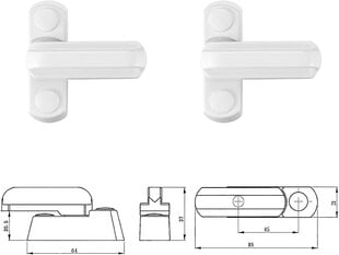 4-osaiset ikkunalukot, ikkunalukot, ikkunanrajoitin, UPVC, PVC, ovet, ikkunat - valkoinen hinta ja tiedot | Sohvaryhmät | hobbyhall.fi