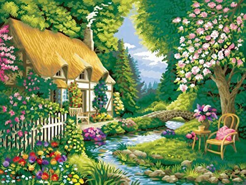 Maalaa numeroilla Ravensburger Creart River Cottages hinta ja tiedot | Maalaa numeroiden mukaan | hobbyhall.fi