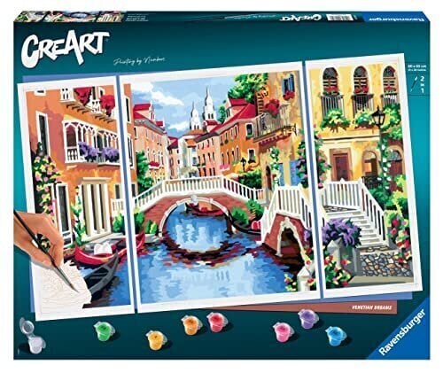 Maalaus numeroilla CreArt Venice Ravensburger, 80x50cm hinta ja tiedot | Maalaa numeroiden mukaan | hobbyhall.fi