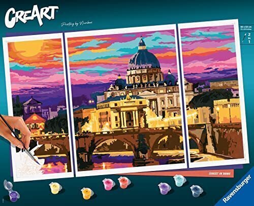 Maalaus numeroin Ravensburger Rome, 80 x 50 cm hinta ja tiedot | Maalaa numeroiden mukaan | hobbyhall.fi