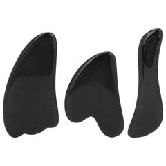 Ammattimainen Obsidian Face Hieronta Gua Sha Tool Kannettava Body Therapy -kaavintalautasetti hinta ja tiedot | Kasvojen puhdistus- ja hierontalaitteet | hobbyhall.fi