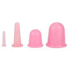 4 kpl Vaccum Facial Massager Cupping Cup Face Lifting Kiinteyttävä Hoito Hoito Vaaleanpunainen hinta ja tiedot | Kasvojen puhdistus- ja hierontalaitteet | hobbyhall.fi