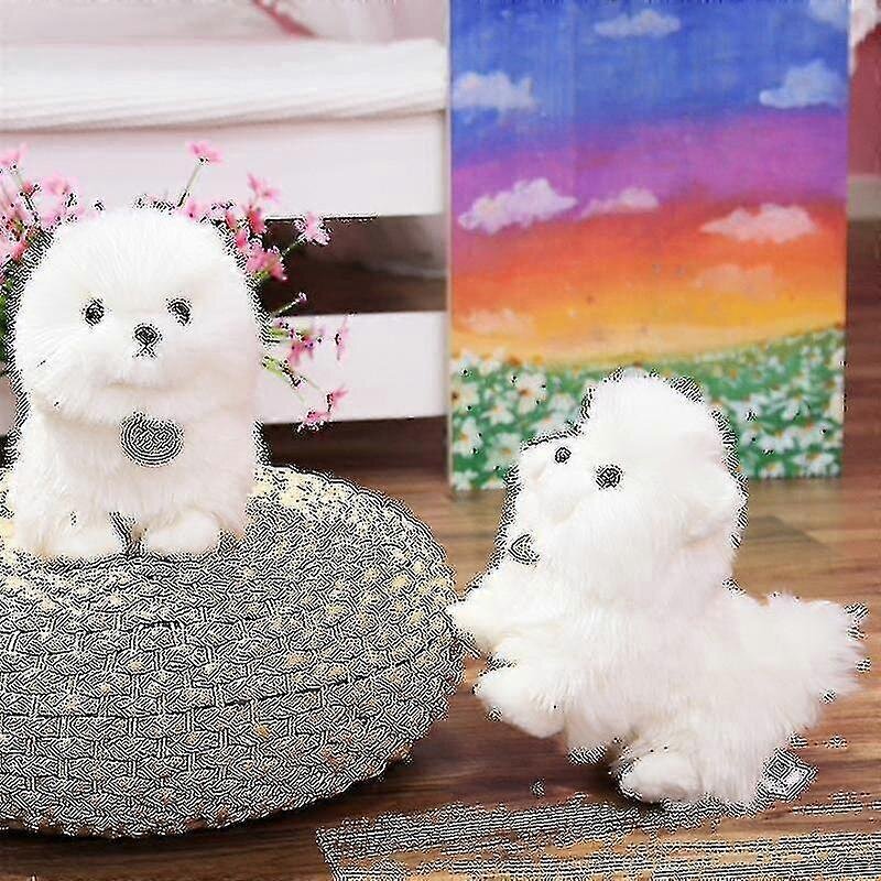 Pomeranian Puppy Doll Pehmo - Söpö Valkoinen Koiran Simulaationukke - 23 Cm Nukketyyny - hinta ja tiedot | Pehmolelut | hobbyhall.fi