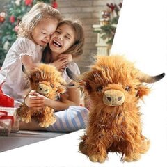 25 Cm Highland Cow Pehmoinen Pehmolelu Söpö Simulaatio Skotlantilainen Skotlantilainen Lehmä Eläin hinta ja tiedot | Pehmolelut | hobbyhall.fi