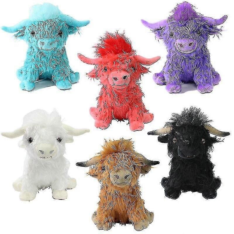 Highland Cow Scottish Highland Cattle Pehmonukke Simulaatio Jakkinukke hinta ja tiedot | Pehmolelut | hobbyhall.fi