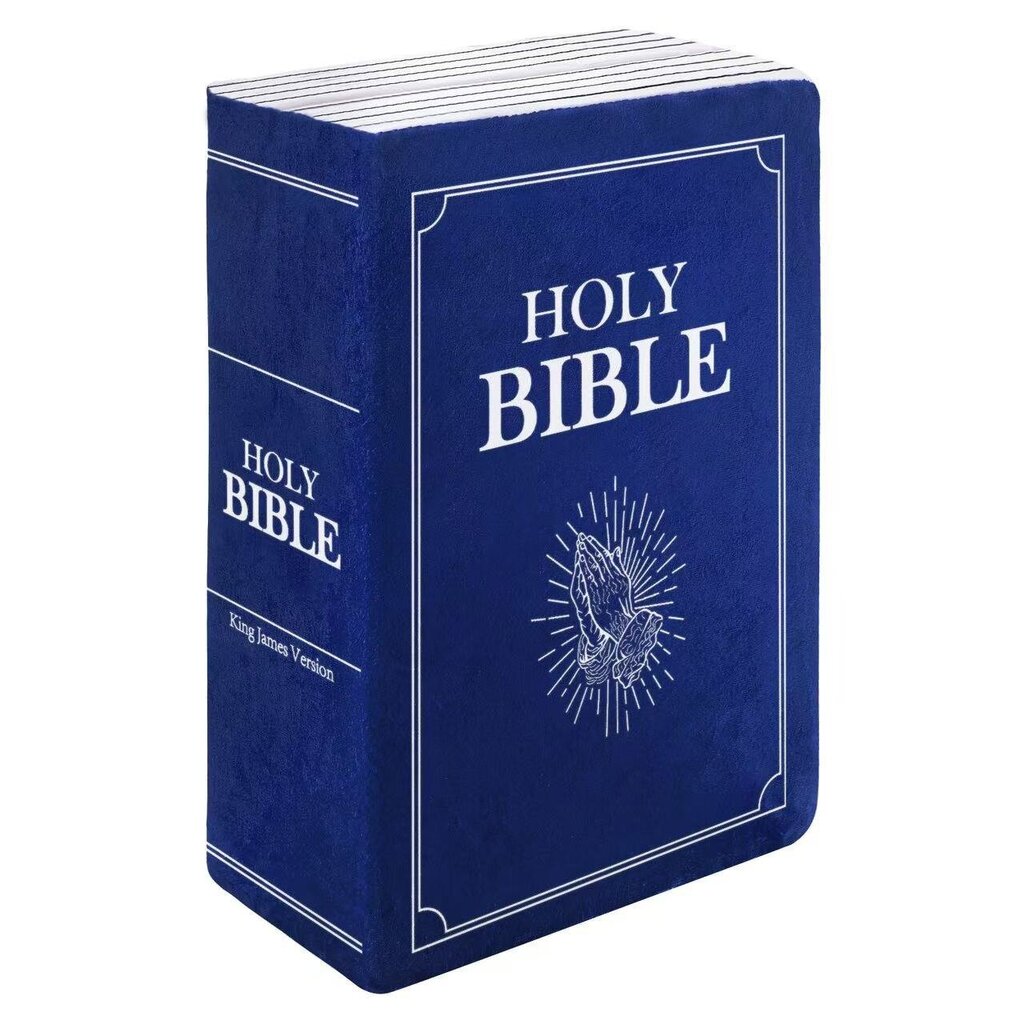 Faith Bible Tyyny, Raamattutyynyn kirjapehmo, joka avautuu, Tyyny, Tyyny, Kirjan muotoinen Raamatun jae Tyynyn väri: Kuninkaallinen hinta ja tiedot | Pehmolelut | hobbyhall.fi