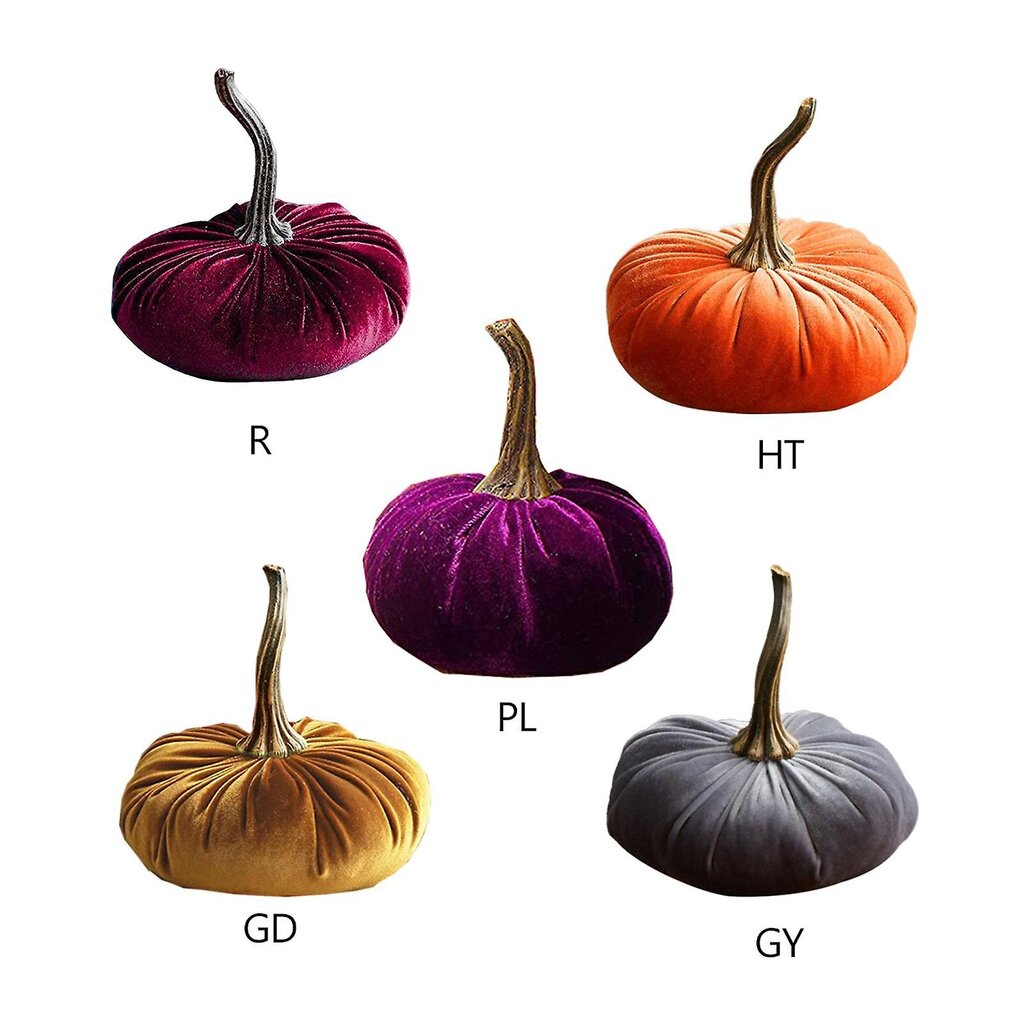 Käsintehty Velvet Pumpkins Decor Super Pehmeä täytetty kurpitsa Realistic Pumpkins väri: punainen hinta ja tiedot | Pehmolelut | hobbyhall.fi