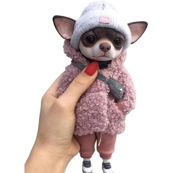 Käsintehty hartsi nukke seisoo pentu pehmo figuuri Chihuahua Sh hinta ja tiedot | Pehmolelut | hobbyhall.fi