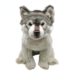 27 cm Realistinen Grey Wolf Husky Dog Pehmolelu. hinta ja tiedot | Pehmolelut | hobbyhall.fi