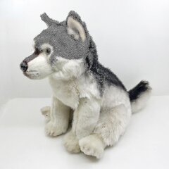 27 cm Realistinen Grey Wolf Husky Dog Pehmolelu. hinta ja tiedot | Pehmolelut | hobbyhall.fi