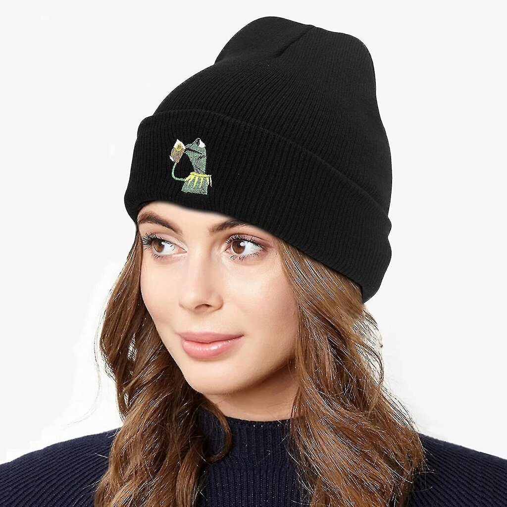 Winter Kermit The Frog Sipping Tea Pipo Lämmin Mukava Pehmeä Ylisuuri Paksu Kaapeli Neulottu Hattu Unisex Neulotut Lippikset hinta ja tiedot | Naisten päähineet | hobbyhall.fi