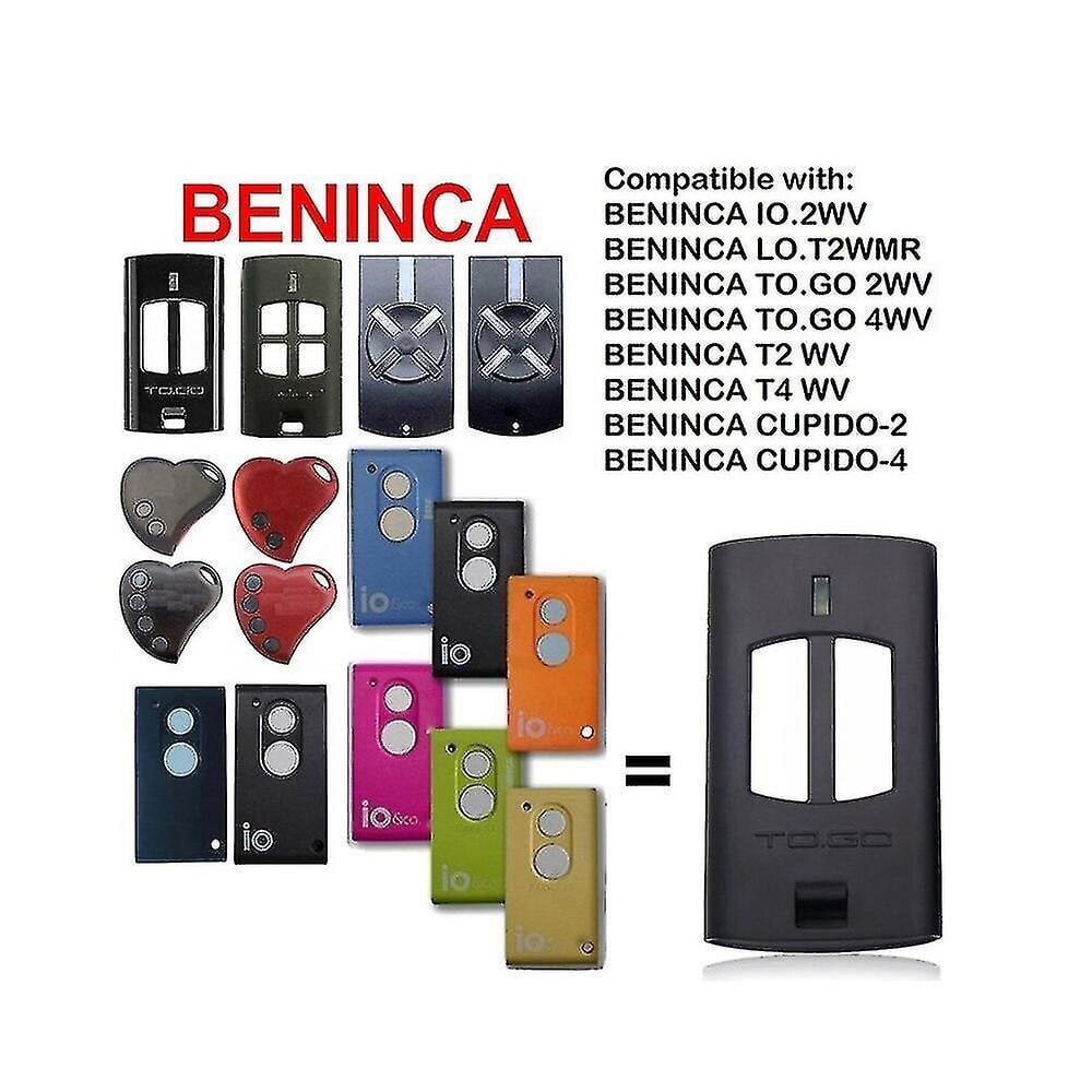 Beninca To Go autotallin oven kaukosäädin 433.92mhz Roll Code Beninca To.go Wv Gate kaukosäädin Beninca Togo 2wv 4wv Hy hinta ja tiedot | Ovikellot | hobbyhall.fi