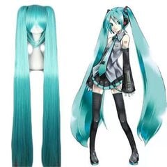 Hatsune Miku Peruukit - Pitkät Blue Anime Cosplay Peruukit hinta ja tiedot | Hiustarvikkeet | hobbyhall.fi