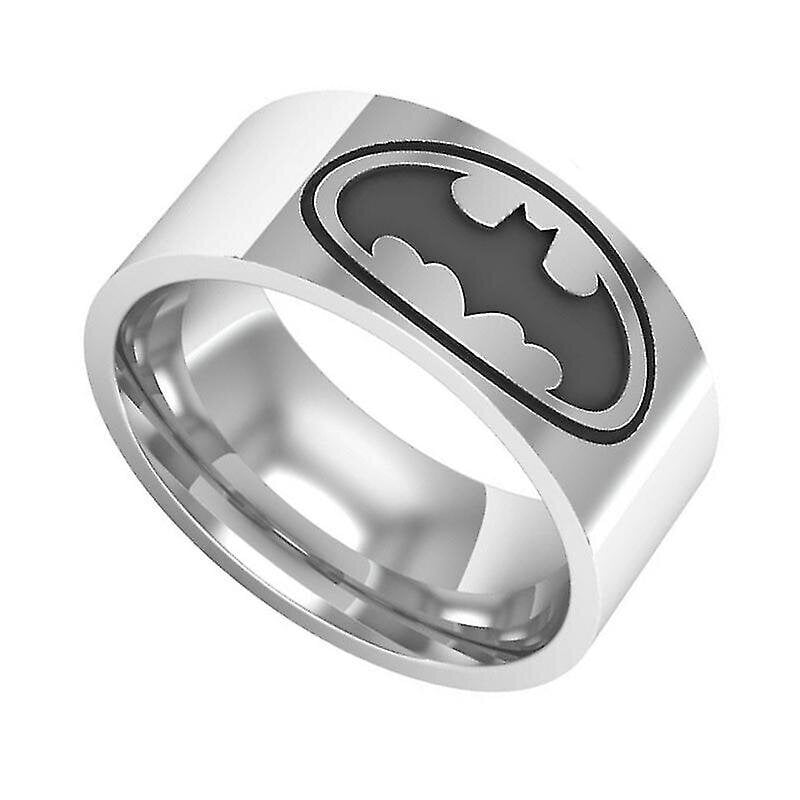 Batman-logosormus – ruostumattomasta teräksestä valmistettu miesten sormus, 8 mm terästä hinta ja tiedot | Miesten korut | hobbyhall.fi