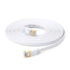 Cat 7 Ethernet-kaapeli 32AWG happiton kupari 10Gbps nopea 600Mhz kaistanleveys tasainen Internet-verkko LAN-liitäntäjohto, valkoinen 20m hinta ja tiedot | Tekstiilijohdot ja sähköliittimet | hobbyhall.fi