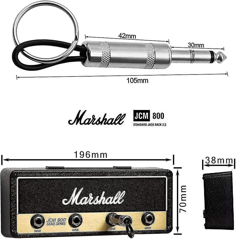 Marshall-avainpidike seinään kiinnitettävä jakkiteline 2.0 Jcm800 kitara-avainpidike koukku-avainpidike Kotikiinnitys 4 avaimenperällä hinta ja tiedot | Soittimien lisätarvikkeet | hobbyhall.fi