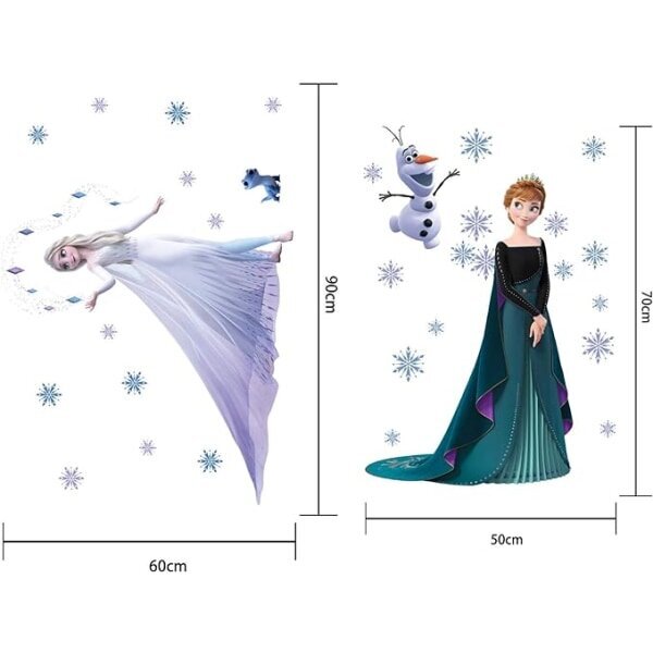 XXL Frozen Disney Frozen Wall Decals Irrotettava olohuoneen Elsa seinätarra hinta ja tiedot | Muut huonekalutarvikkeet | hobbyhall.fi