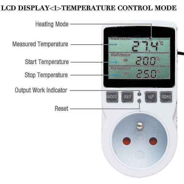 Digitaalinen / Lämmitys Jäähdytystermostaattiliitäntä LCD lämpötilansäädin, 230v Tehdas kasvihuone Lämpötilan säädin/terraariotermostaatti (pistorasia) hinta ja tiedot | Muut huonekalutarvikkeet | hobbyhall.fi