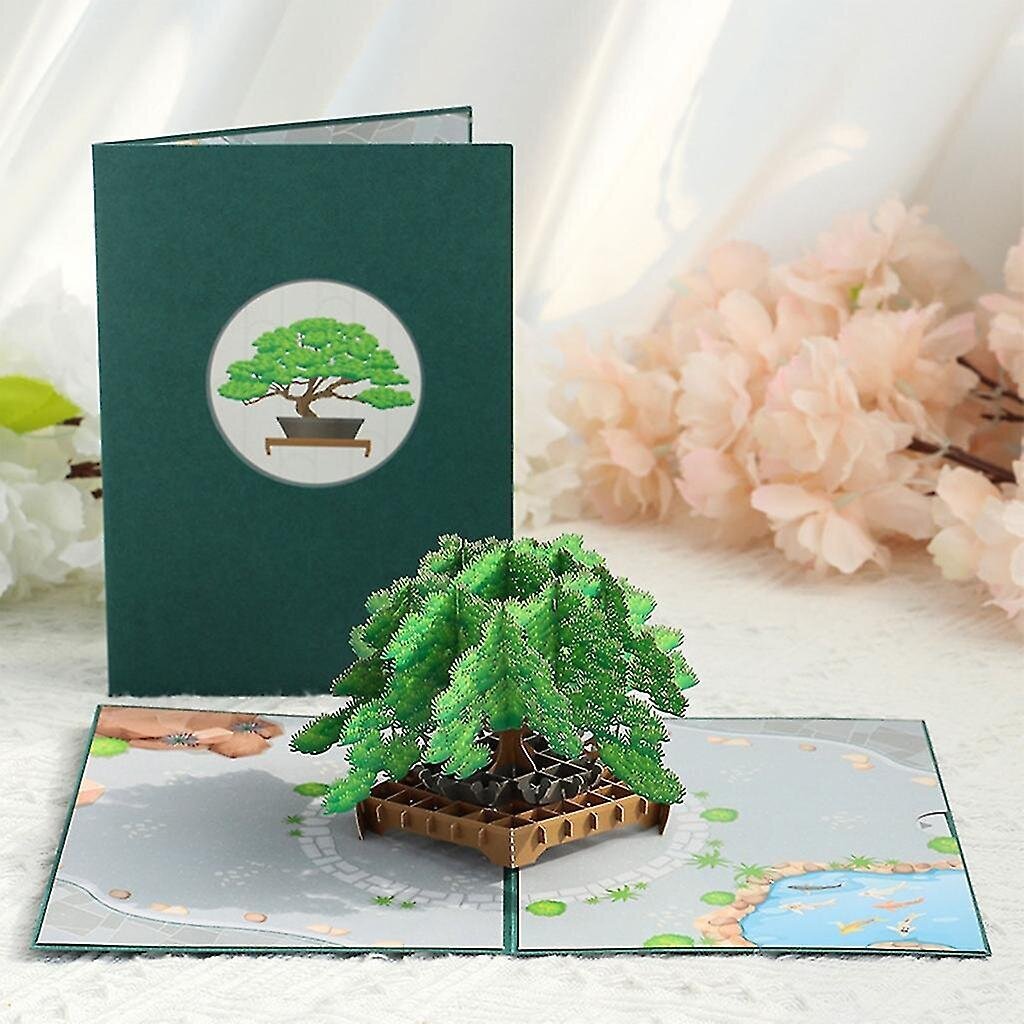 3D Pop Up -kortti Pine Tree -onnittelukortit Onnittelukortti kirjekuorella Postikortti-yu hinta ja tiedot | Kirjekuoret ja postikortit | hobbyhall.fi