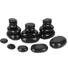 20 kpl/setti Hot Spa Black Basalt Oval Shape Stone eteerinen öljy pedikyyri hieronta hinta ja tiedot | Hierontaöljyt | hobbyhall.fi