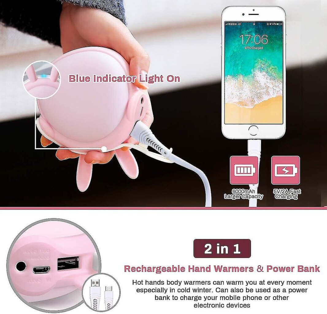 Mini Power Bank -käsienlämmitin ladattavalla sähköisellä kannettavalla käsienlämmittimellä ulkokäyttöön hinta ja tiedot | Lämpö- ja hierontalaitteet | hobbyhall.fi