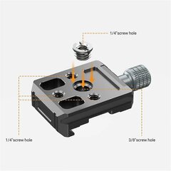 Yleiskäyttöinen Type Clamp -kiinnike 3/8- ja 1/4-ruuvin pikakiinnityslevyllä Arca QR Clamp DSLR-jalustalle S/SC hinta ja tiedot | Työkalupakit ja muu työkalujen säilytys | hobbyhall.fi