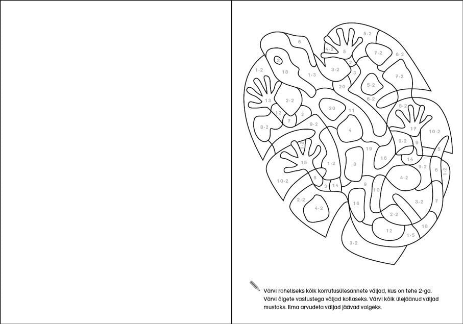 Matemaattinen värityskirja, kerto- ja jakolasku 10:llä hinta ja tiedot | Värityskirjat | hobbyhall.fi
