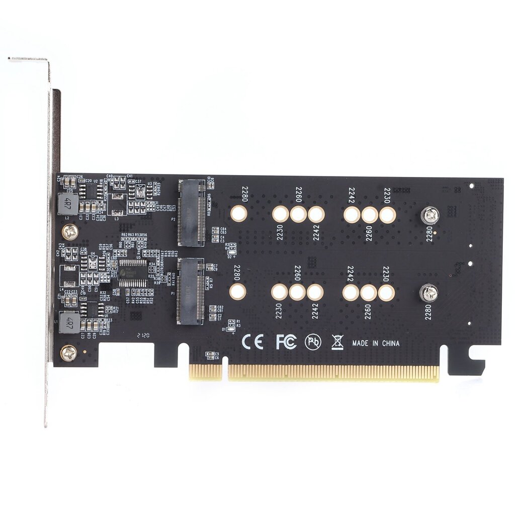 Laajennuskortti PCI Express 3.0 X16 - M.2 NVME SSD M.2 kovalevyn laajennuskortti PC-pöytätietokoneelle hinta ja tiedot | Tietokonekotelot | hobbyhall.fi