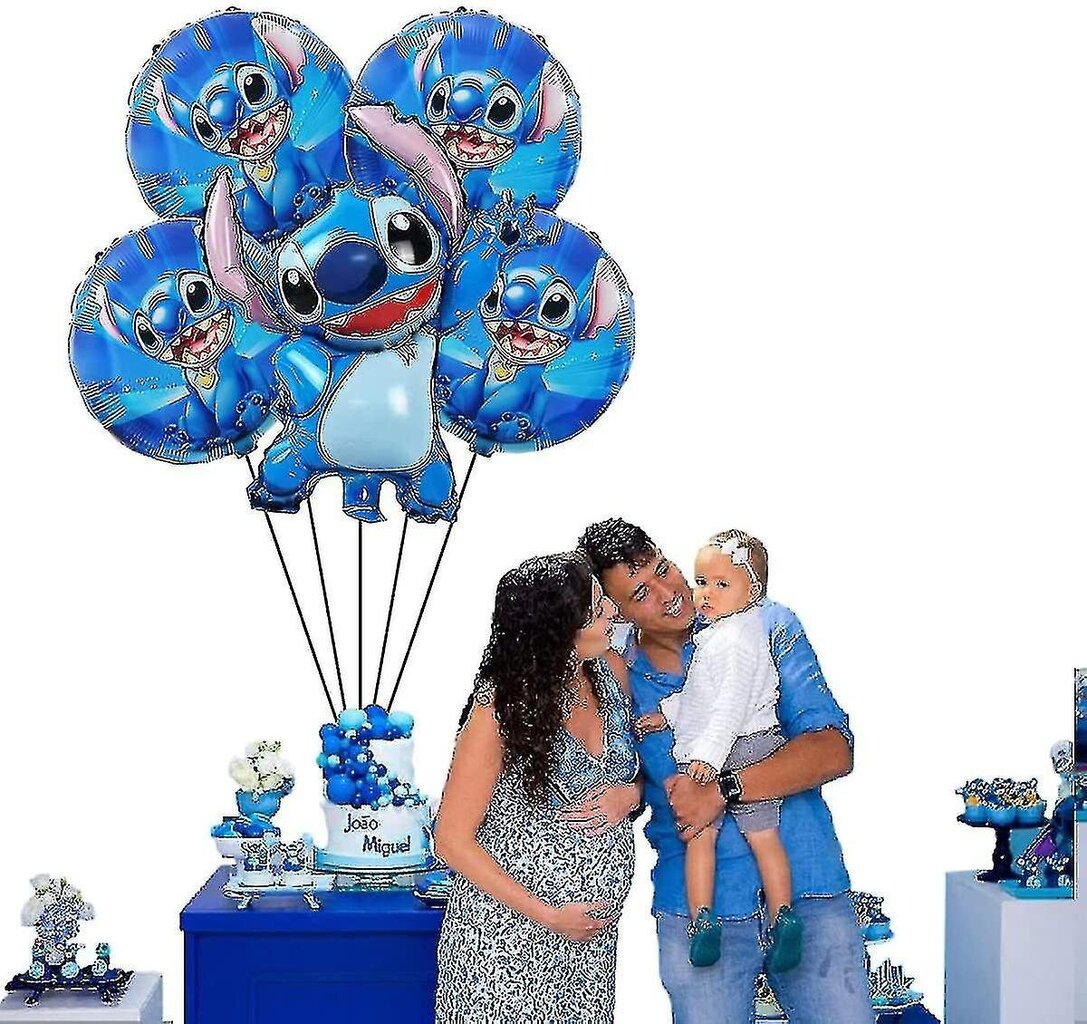 5 kpl Lilo- ja Stitch-ilmapalloja: Lilo- ja Stitch-juhlakoristeet hinta ja tiedot | Ilmapallot | hobbyhall.fi