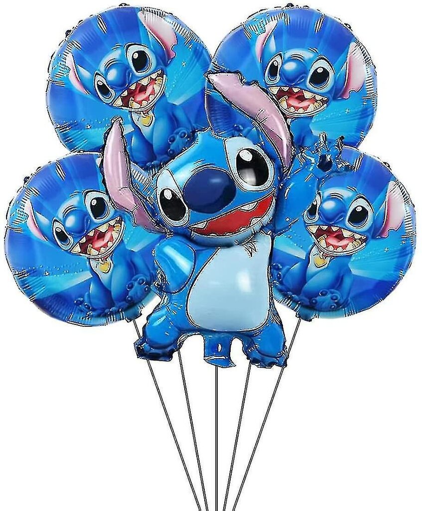 5 kpl Lilo- ja Stitch-ilmapalloja: Lilo- ja Stitch-juhlakoristeet hinta ja tiedot | Ilmapallot | hobbyhall.fi