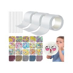 Nano Tape Bubble Kit, Nano Tape Bubble, Tytöt, Pojat - 3 Rolls Clear Colorful Nano Tape Kit hinta ja tiedot | Ilmapallot | hobbyhall.fi