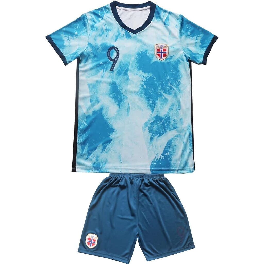 Nuorten urheiluvaatteet Norja 9 Haaland Kids Away Soccer Jersey/Shorts Jalkapallosukat Set hinta ja tiedot | Jalkapallovaatteet ja -varusteet | hobbyhall.fi