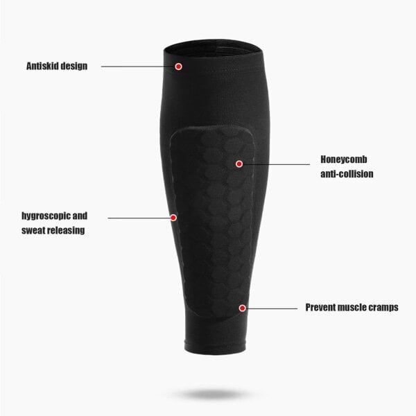 pc Honeycomb Football Protector Jalkasuoja Sport Leggingsit Musta M hinta ja tiedot | Jalkapallovaatteet ja -varusteet | hobbyhall.fi